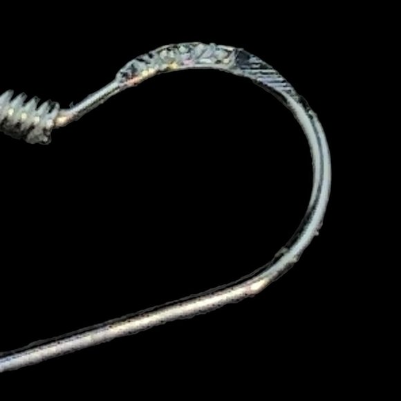 Sterling Silver Round Cage Pierced Earrings Signed MC (4639) - Picture 5 of 5